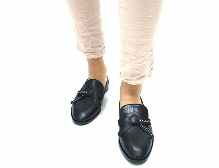 נעלים שטוחות לנשים - דגם גלים-נעלי מוקסין לנשים