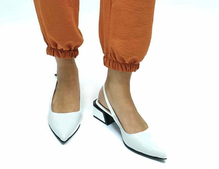 נעלי עקב לנשים – דגם סלינה - לבן.