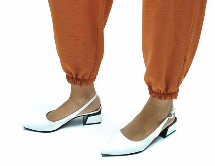 נעלי עקב לנשים – דגם סלינה - לבן.
