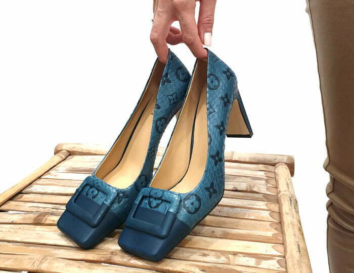 נעלי עקב לנשים – דגם קמילה - כחול.