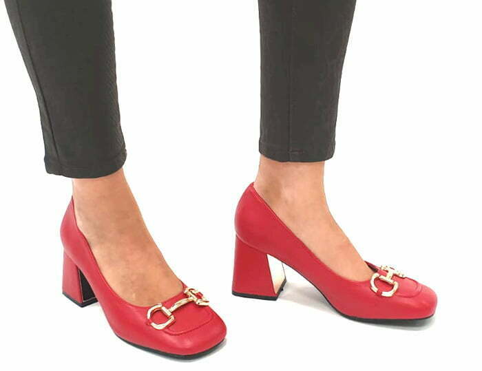 נעלי עקב לנשים – דגם לופן – אדום.