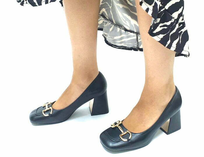 נעלי עקב לנשים – דגם לופן – שחור.