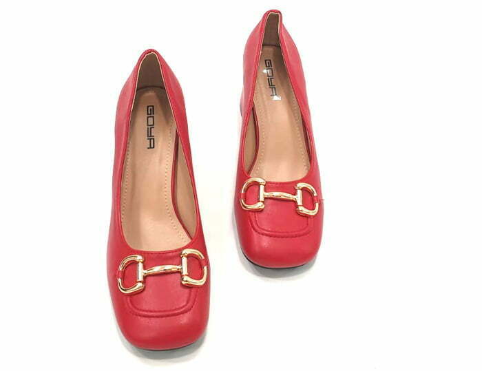 נעלי עקב לנשים – דגם לופן – אדום.