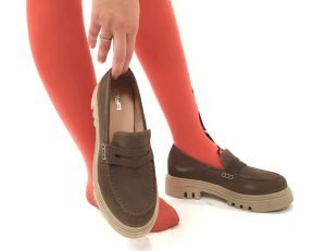 נעלי מוקסין לנשים – דגם רנין – חאקי.