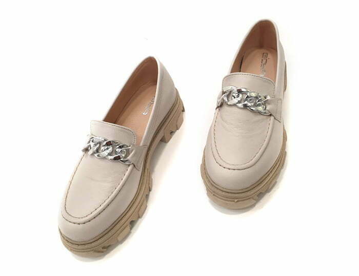 נעלי מוקסין לנשים – דגם מרטין - אבן.